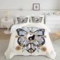 CVHOUSE Butterfly Bedding Set,Butterfly Comforter Full,Butterfly Comforter Set for Girls Kids Teens,Butterflies Quilt Set with 1 Comforter and 2 Pillow Cases- 3 Piece