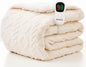 Heated Electric Blanket Full Size-72"x84" Heating Blanket with 10 Heating Levels & 5 Time Settings Over-Heat Protection，Winter Warmer for Adults with ETL Certification（Cream）