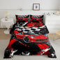 Feelyou Car Bedding Set for Boys Toddler Size Racing Sports Car Comforter Kids Extreme Sports Theme Comforter Set Girls Children Bedroom Teens Cool Speed Automobile Decor Bed Duvet Set Lightweight