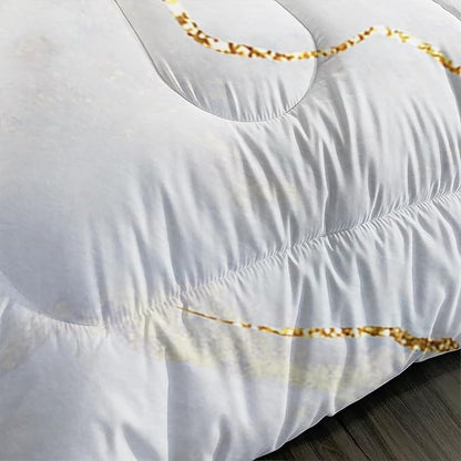 Kids Bedding Full Size Comforter Set,Black and Gold Butterfly Bedding Comforter Sets for Boys Girls Room Decor,Marble Texture Artistic Aesthetic Bedding Sets with 2 Pillowcases.