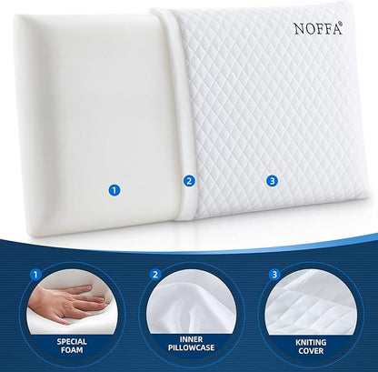 Bouncy Orthopedic Neck Support Pillow for Sleeping, Special Foam Deep Sleep Pillow, Bed Pillow for Side, Back, Stomach Sleepers, Removable and Washable Cover