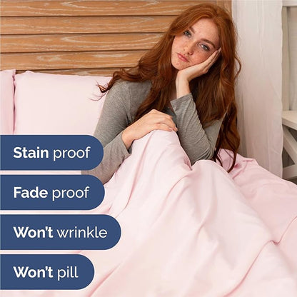 King 6 Piece Sheet Set - Comfy Breathable & Cooling - Ultra Soft Hotel Luxury Bedding Set w/ 8-16 Inch Deep Pockets - 1 Flat & 1 Fitted Sheet & 4 Pillowcases - Wrinkle Free & Easy Care - Lavender Pink