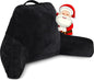 Husband Pillow Black, Original Reading Pillow in Bed Rest Chair, Shredded Memory Foam Large Lounge Cushion Adult Backrest with Arms, Comfy Back Support for Sit Sitting Up, Washable/Removable Cover