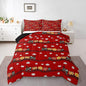 Erosebridal Kids Cartoon Train Bedding Sets Full for Boys Cute Truck Car Themed Comforter Set Kawaii Steam Engine Comforter White Clouds Watercolor Red Vehicles Duvet Insert for Kids Bedroom