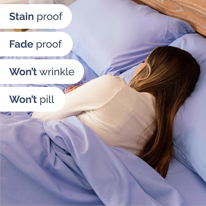 Queen 6 Piece Sheet Set - Comfy Breathable & Cooling - Ultra-Soft Hotel Luxury Bedding Set with 8-16 Inch Deep Pockets - 1 Flat & 1 Fitted Sheet & 4 Pillowcases - Wrinkle Free & Easy Care - Lavender