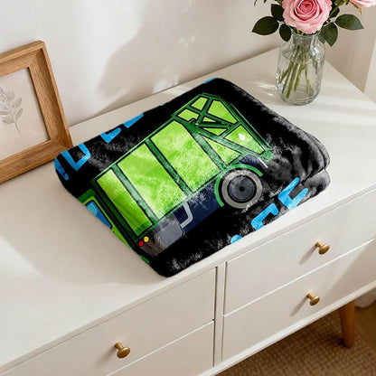 Boy Who Loves Garbage Trucks Blanket Soft Blankets and Throws Flannel Cozy Lightweight Quilt Gift Perfect for Bed Sofa Couch-80 x60 Large for Adult