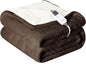 Heat Blanket 72”x84” Full Size,Soft Flannel & Sherpa Reversible Electric Blanket with 10 Heat Settings,12 Timer Setting and 8 Hours Auto-Shut Off,ETL Certified Machine Washable,Dark Brown