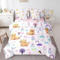 Erosebridal 7 Pieces Bed in a Bag Full Bedding Set with Sheets,Floral Golden Retriever Comforter Sets for All Season,1 Comforter, 2 Cushion Covers, 1 Flat Sheet, 1 Fitted Sheet, 2 Pillowcases