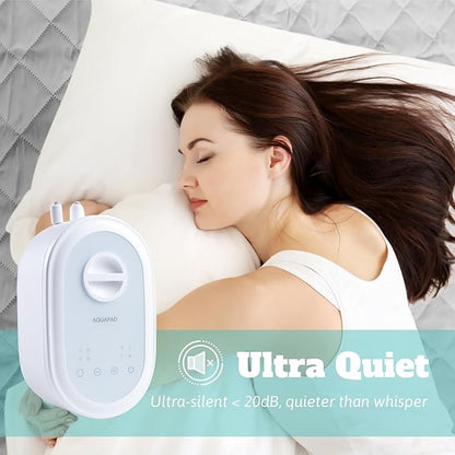 AquaPad CozyFlow Mini Water Heated Mattress Pad, 3 YR AquaCare, UL499 Tested, No Electric Wire, All Digital, AirQuiet 2.0 Technology, Smart, Smooth, Hydro Heat (King)