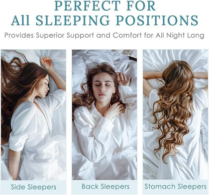 HUXMEYSON Pillows Standard Size Set of 2, Luxury Hotel Bed Pillows Set with Down Alternative Filling for Side and Back Sleepers