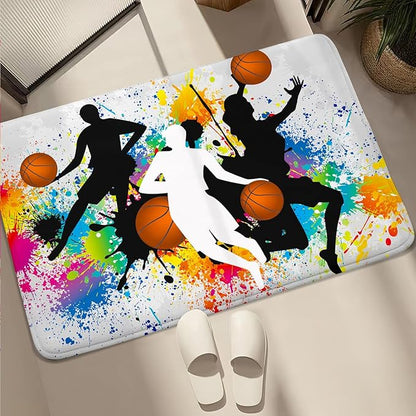 Basketball Rug for Boys Bedroom - Sports Rug for Boys Bedroom Kids Carpet, Basketball Carpet for Playroom Living Room Floor Mats Indoor Outdoor, 2x3 Feet
