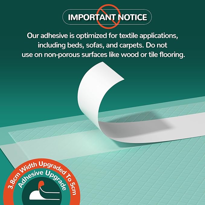 Bed Pads with Adhesive Strips 36''X36'', 30 Count | Extra Large XXL Underpads | Secure & Waterproof Chucks for Incontinence Care | for Adults, Seniors, Kids & Pets (115G Super Absorbent Pads)