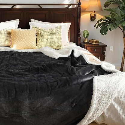 Electric Heated Blanket Twin Size - 62"x84", Soft Flannel Heating Blanket, 10 Heating Levels, 1-12 H Auto Shut Off, Breathable Warm and Washable for Bed, Dark Grey