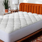 ViscoSoft Copper Pillow Top King Mattress Pad - Soft Overstuffed Premium Cloud-Like Support - Quilted Fiberfilled Mattress Topper with Deep 18" Pocket for Secured Fit