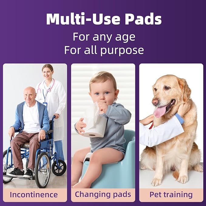 MKISS Bed Pads Disposable [50 Count] Adult Incontinence Underpads 30" x 36" Heavy Duty Absorbent Pee Pad, XL Chucks Leakproof, Extra Large Puppy Training Pad, Waterproof Baby Changing Pad