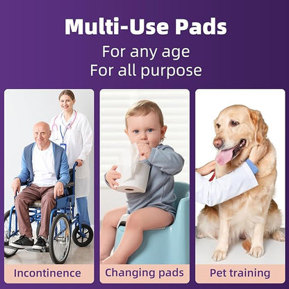 MKISS Bed Pads Disposable [50 Count] Adult Incontinence Underpads 30" x 36" Heavy Duty Absorbent Pee Pad, XL Chucks Leakproof, Extra Large Puppy Training Pad, Waterproof Baby Changing Pad