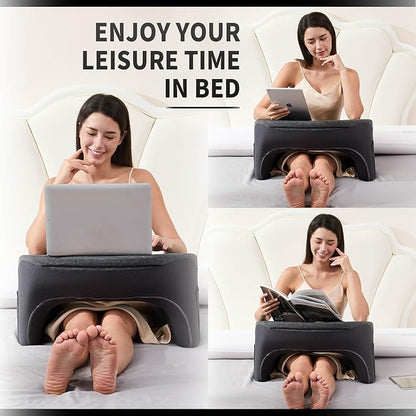 Reading Pillow, Lap Desk, Laptop Pillow for Lap, Large Gaming Pillow for Reading, Working, Gaming or Sitting in Bed Floor Couch(Dark Grey)