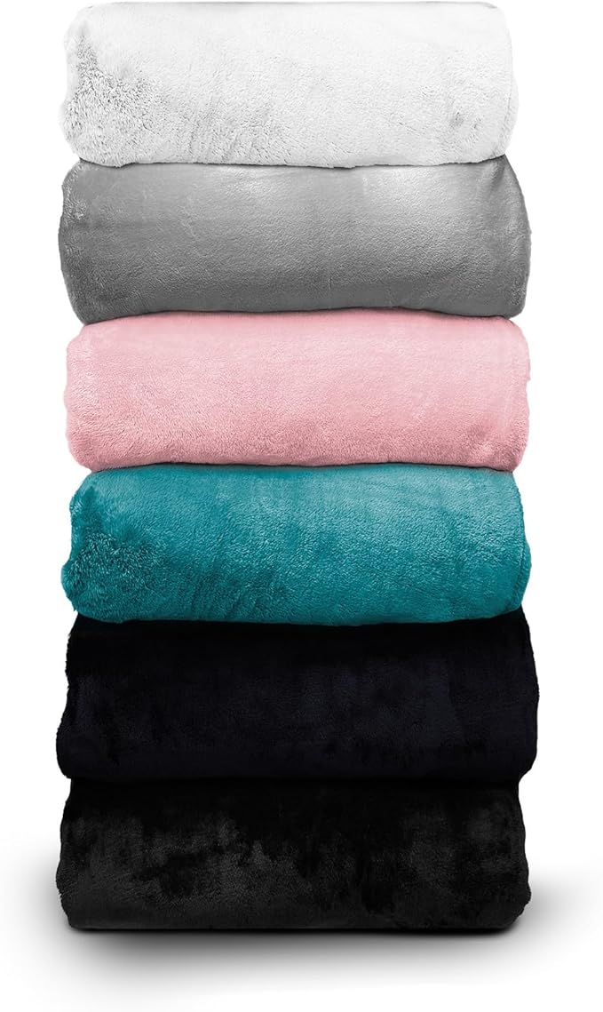 Comfort Lab Reversible Flannel Sherpa Throw Blanket - Elegant Fluffy Throw Blankets for Couch and Home Decor - Anti Pilling Non Shedding Cozy & Warm Fleece Throws - Throw (50" x 60") - Navy