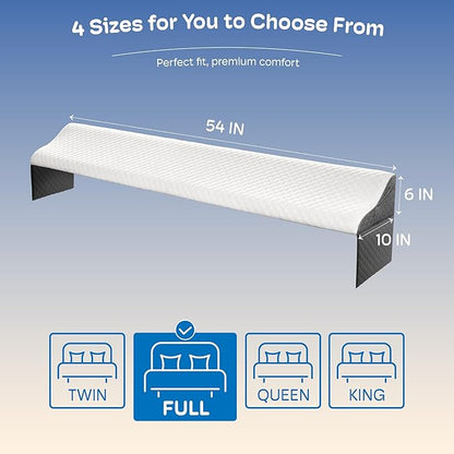 Full Size Bed Wedge Pillow Headboard, Pillow Wedge for Headboard Gap(0-8"), Mattress Gap Filler Wedge, Stop Items Falling and Get Quality Sleep,Ergonomic Design, Non-Slip, Breathable(54"X10"X6")