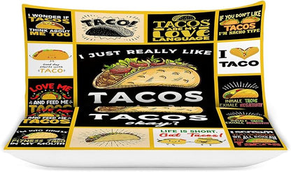 Taco Bedding Set Taco Food Theme Comforter Set for Kids Teens Adults Women Men Taco Duvet Cover Bedroom Decor Soft King Size Quilt Cover with 2 Pillowcases