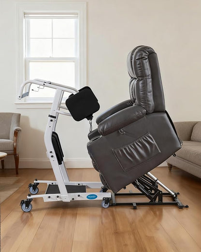 MCombo Stand Assist Patient Lift with Transfer Belt, Patient Transport Unit for Home Care and Elderly Use, 400lbs Capacity, STA446 (Black)