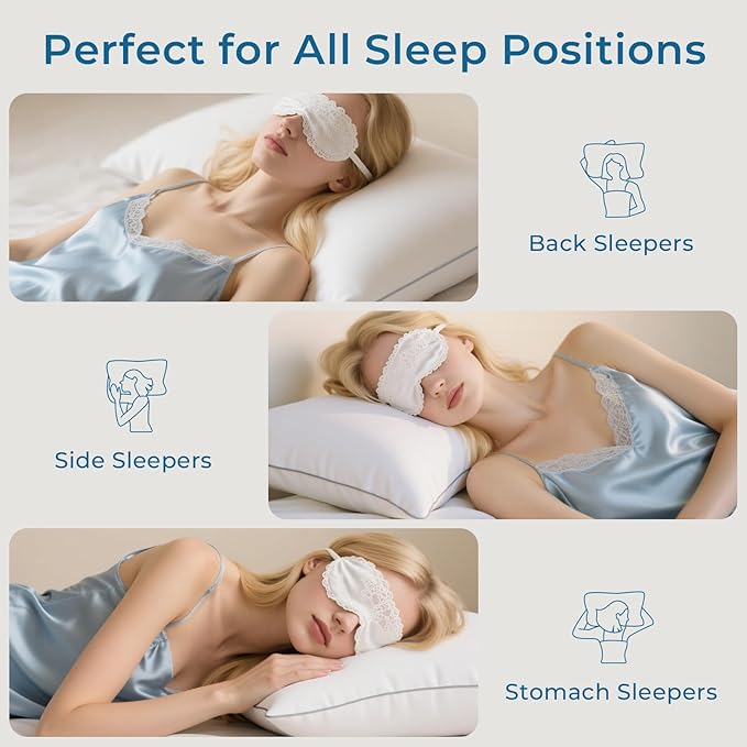 Sasttie Pillows Standard Size Set of 4, Full Size Bed Pillows for Side, Back, and Stomach Sleepers - Oeko-Tex Certified Down Alternative Plump Filling - Hotel Quality and Machine Washable, 4 Pack
