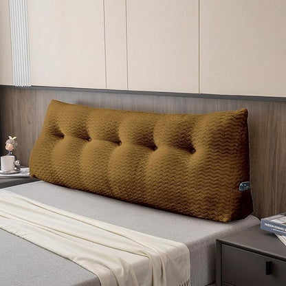 Large Bolster Triangular Headboard Wedge Backrest Positioning Support Bed Rest Reading Pillows Headboard Wedge Pillows for Day Bed with Removable Cover