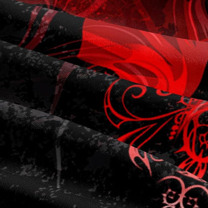 Goth Duvet Cover with Pillow Shams Gothic Bedding Sets Red Bat Wing Patterns Skull Bed Set King Size