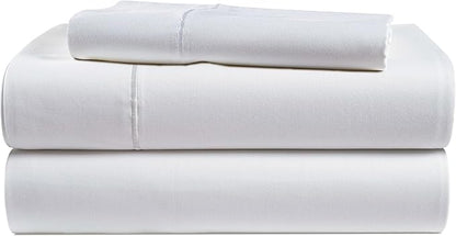 LANE LINEN 100% Egyptian Cotton Twin Sheets Set, Soft & Comfy Luxury Hotel Style Thick Cotton Twin Bed Sheet Set, Fully Elasticized Reinforsed Seams No Pill Natural Cooling White Sheets