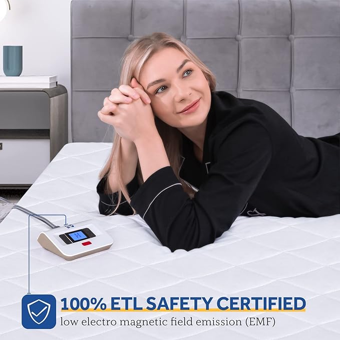 Sealy Heated Mattress Pad King Size 78x80 Inch | Luxury Quilted Waterproof Electric Mattress Cover with 10 Heat Setting Dual Controller & 1-12 Hours Auto Shut Off | Fit Up to 17" Deep Pocket