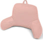 Reading Pillow, Silk Back Support Pillow for Bed Sitting Up, Large Bed Rest Pillow with Arms for Adults,Back Support Pillow for Couch and Chair, Pink