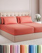 Split King 7 Piece Sheet Set - Cooling & Breathable Bed Sheets - Hotel Luxury Bed Sheets for Women, Men, Kids & Teens - Deep Pocket Bedding w/ Easy Fit - Soft & Wrinkle Free - Split King Coral Sheets