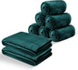 IR Imperial Rooms Fleece Blankets Queen Size 90x90 Inches- 8 Pack - Super Soft Fluffy Throw Blanket for Sofa and Bed - Warm and Cozy Lightweight 400 GSM Microfiber Bed Throws Blankets (Queen, Emerald)