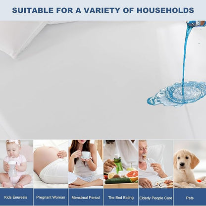 GRT 2 Pack Twin XL Mattress Protector Waterproof, Breathable & Noiseless Waterproof Mattress Protector Fitted Deep Pocket from 5" to 19", Smooth XL Twin Bed Mattress Cover Machine Washable