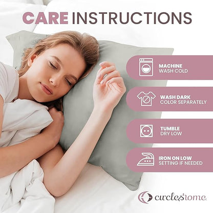 CirclesHome Pillow Protectors Single Pack Body (20 x 55) Zippered - 100% Cotton Breathable Pillowcases - Protects Pillows from Dirt, Dust and Debris (Body- Single Pack - 20x55)