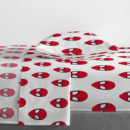 Jay Franco Marvel Spiderman Spidey Daze 4 Piece Twin Bed Set - Includes Reversible Comforter & Sheet Set Bedding - Super Soft Fade Resistant Microfiber (Official Marvel Product)