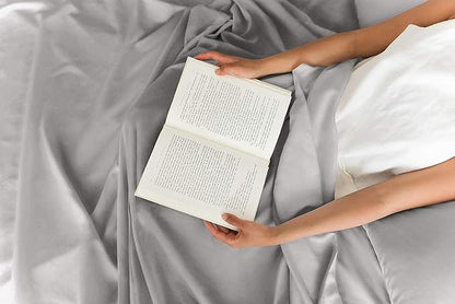 Queen 6 Piece Sheet Set - Comfy Breathable & Cooling - Ultra-Soft Hotel Luxury Bedding Set w/ 8-16 Inch Deep Pockets - 1 Flat & 1 Fitted Sheet & 4 Pillowcases - Wrinkle Free & Easy Care - Light Grey