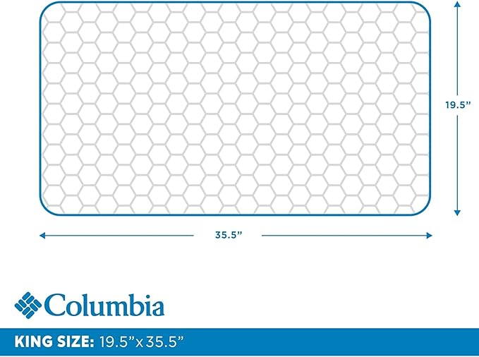 Columbia Comfort Ice Fiber Side Sleeper Down Alternative Bed Pillow with Polyester Fiberfill, Supportive Cooling Double Sided Breathable Cover (Back & Stomach Sleeper, King (Pack of 2))