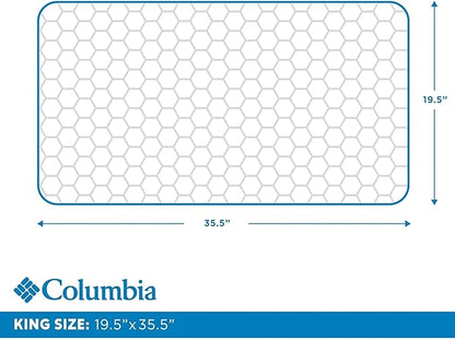 Columbia Comfort Ice Fiber Side Sleeper Down Alternative Bed Pillow with Polyester Fiberfill, Supportive Cooling Double Sided Breathable Cover (Back & Stomach Sleeper, King (Pack of 2))