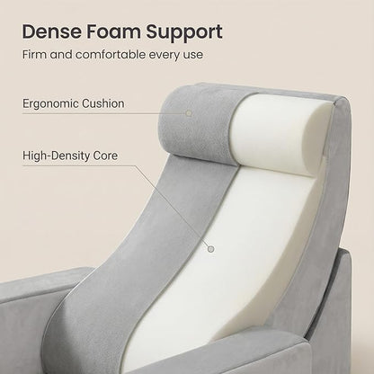 Reading Pillow for Sitting in Bed Adult, Back Support Pillow for Bed Sitting Up, Husband Pillow with Arms, Bed Pillow with Pocket for Reading/Gaming/Resting/Watching TV