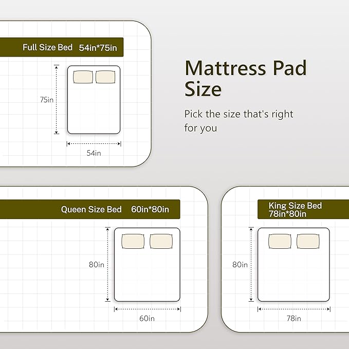 Heated Quilted Wave Mattress Pad,King Size Dual Control,Soft Bed Warmer,10 Heat Settings,1-12 Hours Auto-Off,Fast Heating,ETL Certified,Machine Washable,Fit Up to 18" Deep Pocket,78"x80"