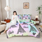 Eiffel Tower Comforter Set King,Rainbow Watercolor Tie Dye Quilt Set Romantic Graffiti City View Bedding Set for Kids Teens Adults Room Decor,Black Sketch Paris Themed Duvet Insert,2 Pillowcases