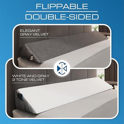 Kolbs Twin Size Bed Wedge Pillow for Headboard | Modern Stylish Pillow to Fill Gap Between Headboard and Mattress | Bed Gap Filler Twin