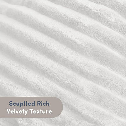 Nestl Reading Pillow with Shredded Memory Foam, Luxe Cut Plush Back Pillow for Sitting Up in Bed, Back and Arms Adjustable Support for Adult & Teens, Backrest Pillows with Washable Cover White
