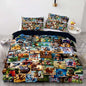 Italian Brainrot Bedding Duvet Cover Set,Funny Fusion AnimalsTwin Full Queen King Comforter Cover Bedding Set for Kids Boys Bed Decor Gifts ﻿ (Color 4,Full (80" x 90"))