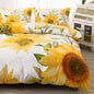 CVHOUSE Sunflower Bedding Set, Aesthetic Farmhouse Comforter Set Cover Soft, 1 Duvet Cover 2 Pillowcases, Girls Room Decor, Twin 71'x87'