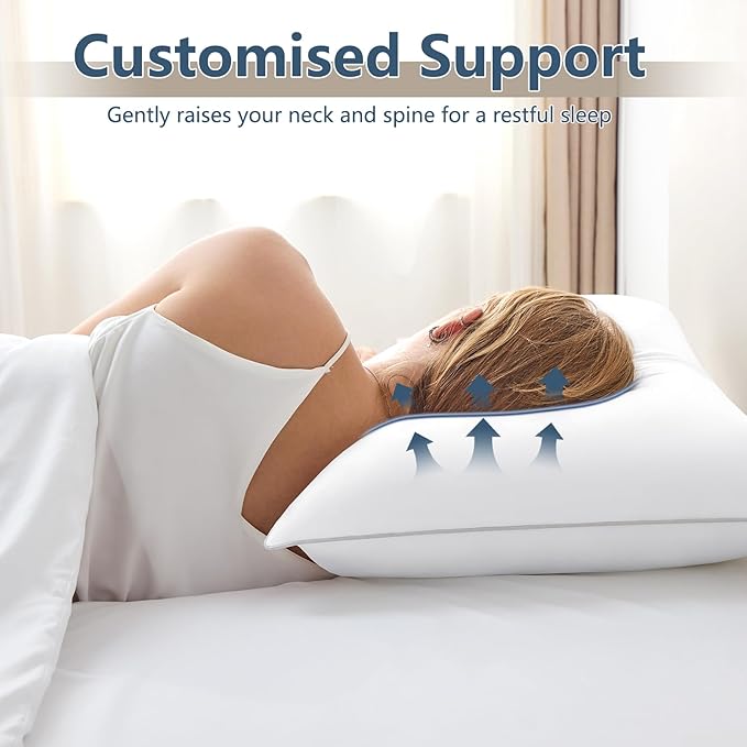 CozyLux Pillows Standard Size Set of 1, Hotel Quality Bed Pillows for Sleeping 1 Pack, Cooling Pillows for Side Back and Stomach Sleepers, Down Alternative Luxury Soft Supportive Pillows (18x26)