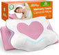 Cervical Neck Pillow for Sleeping, Memory Foam Side Sleeper Pillow,Ergonomic Pillows for Neck Pain Relief,Shoulder Support Pillows for Side Back Stomach Sleepers (Pink,Standard Size)