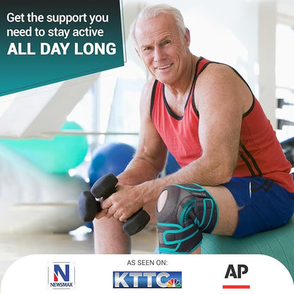 DR. BRACE ELITE Knee Brace with Side Stabilizers & Patella Gel Pads for Maximum Knee Pain Support and fast recovery for men and women-Please Check How To Size Video (Earth, Medium)