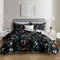 Floral Quilt Set Twin Size,3 Pieces Flower Parrten Bed Sets,Garden Style Soft Lightweight Bedding Set with 2 Pillowcases,Colorful Bedding for Adults Kids.